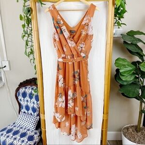 LUXOLOGY FLORAL HIGH-LOW‎ SLEEVELESS SUNDRESS​​​​​